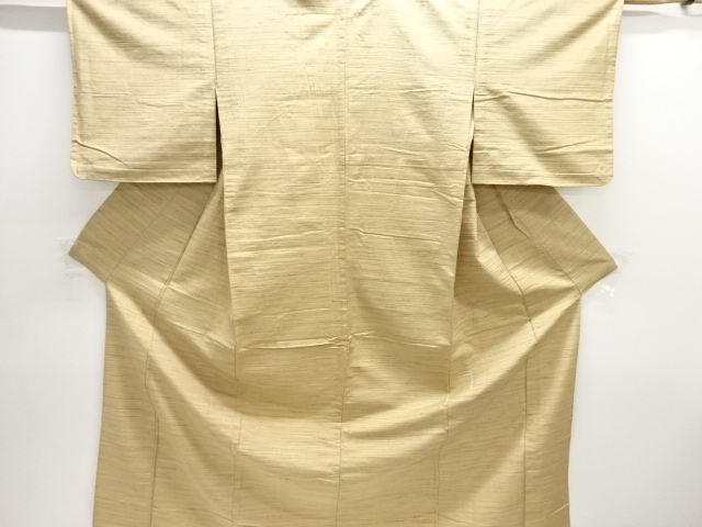 JAPANESE KIMONO / ANTIQUE HITOE KIMONO / SILK / FUSHI TSUMUGI / WOVEN STRIPE